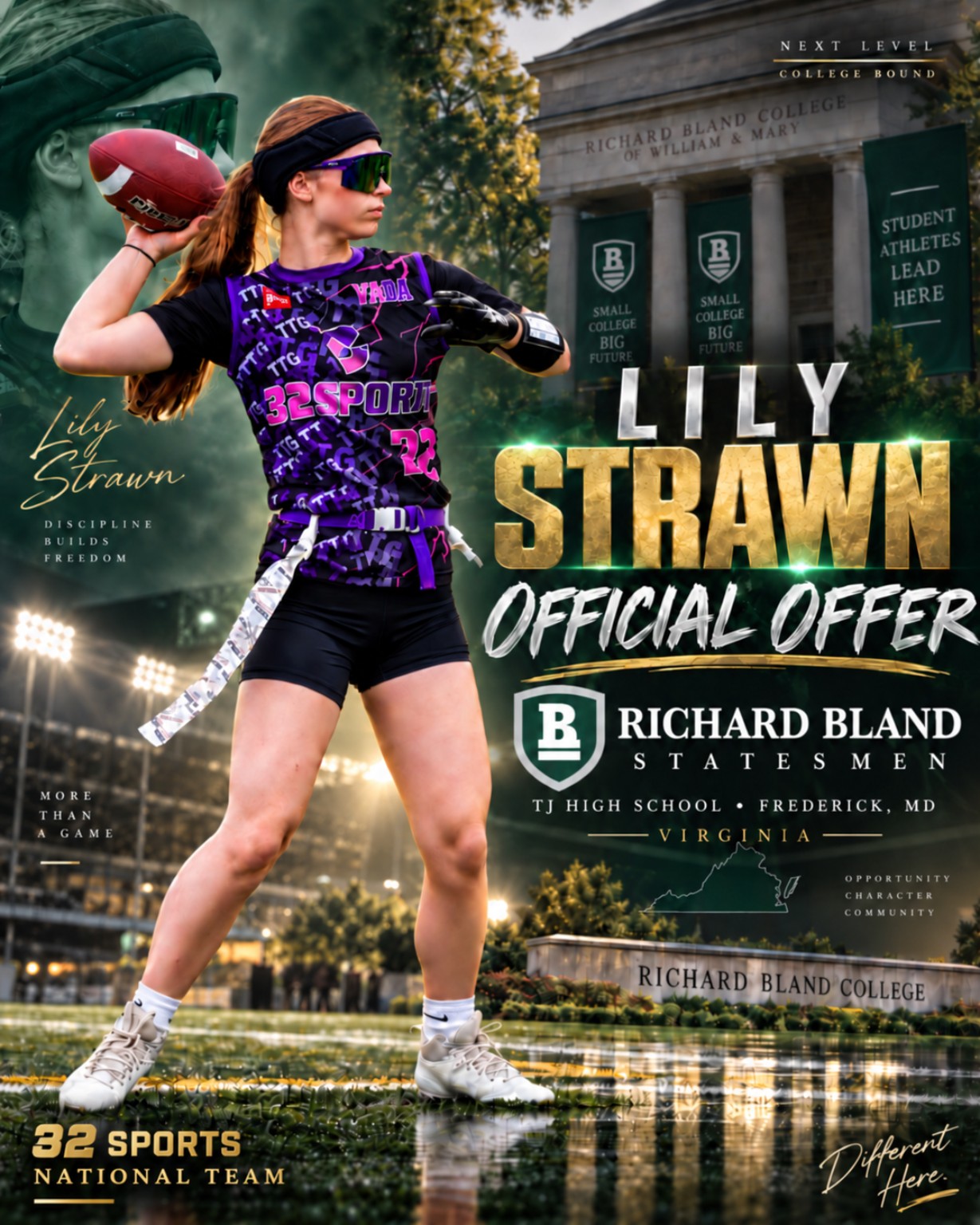 Lily Strawn's supplied Richard Bland College official offer announcement